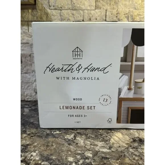 Hearth and Hand With Magnolia Wooden Lemonade 13 Piece Play Set New In Box. - Picture 3 of 9